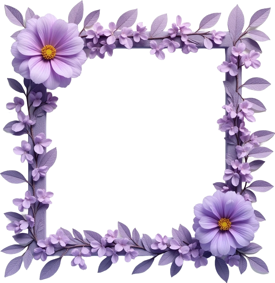 Lavender Floral Frame